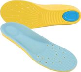 Shoe Insoles for Women Memory Foam Shoe Inserts Men Comfortable Arch Support Inserts with Shock Absorption Pain Relief Plantar Fasciitis Insoles for Sport Shoes, 1 Pair,(S(Women 5-6/Kids 2-5), Yellow)