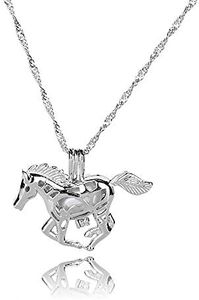 Mingjun Collier avec pendentif cheval creux lumineux et phosphorescent en dentelle dans le noir