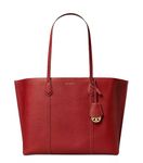 Tory Burch Women's Perry Triple Compartment Tote, Brick, One Size