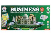 BKDT Marketing Business India Board Game 5 in 1 Board Game with Other Games Like Ludo, Snakes Ladder, Car Rally & Cricket (Senior Business with Notes)