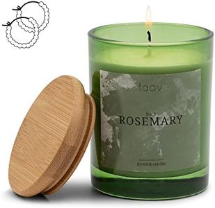 faav Bougie à bijoux romarin - Bougie parfumée avec bijoux - Parfum romarin frais revigorant - Avec surprise - 45 heures de combustion - Cire de soja - Chaîne Bracelet Boucles d'oreilles (1000-RY-E)
