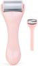 Ice Roller for Face and Eye 2 Pcs,Face Roller Skin Care for Puffiness,Migraine,Pain Relief,Eye Roller For Puffy Eyes Dark Circles,Stainless Steel Facial Roller (Pink)