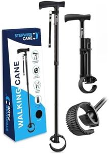 Stepwise Walking Cane for Men & Women, Foldable, Adjustable, Collapsible Walking Canes, Walking Sticks, Folding Canes for Seniors & Adults, Heavy Duty, Made in The USA