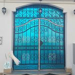 SAI PRASEEDA UV Resistant 4 X 5 Feet PVC Gate Sheet_Grill Sheet_Gate Covering Sheet_Balcony Saftey Sheet_Privacy Sheet_Blue Color_with 1 Scissor_50 Tags SPGST36