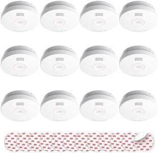 SITERLINK Smoke Detectors 10 Year Battery Operated,Smoke Alarm with Test-Silence Button,Photoelectric Sensor Fire Alarms Smoke Detectors with LED Lights for Home, GS525A (12 Pack)