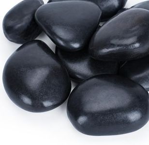 Rahato 40lbs Black Rocks for Planters, 3-4 Inch Rocks for Landscaping