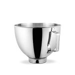 KitchenAid 5K45SBWH Polished Stainless Steel Bowl, 4.28 Litre (Optional Accessory for KitchenAid Stand Mixers), Silver