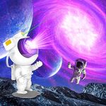 Cadrim Star Projector Galaxy Night Light, Astronaut Space Projector with Timer and Remote, Starry Nebula Ceiling LED Lamp for Gaming Room, Home Theater, Party