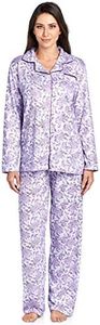 Casual Nights Women's Long Sleeve Floral Pajama Set - Purple - Large