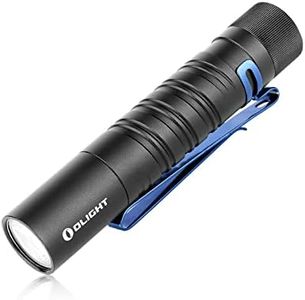 OLIGHT I5T EOS RSV 300 Lumens Dual-Output Slim EDC Flashlight for Camping, Hiking, Fishing, Tail Switch LED Flashlight Powered by Single AA Battery (Black)