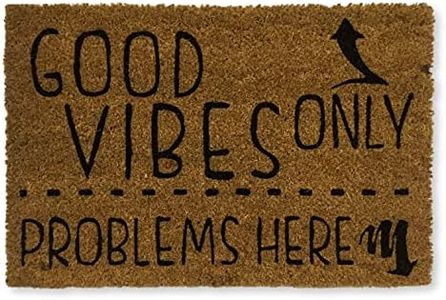 KOKO DOORMATS Paillasson extérieur Entree | Tapis Entree Exterieur, Coco Base antidérapant en PVC | paillasson Exterieur Entree Original antiderapant et Absorbant | Good Vibes Only | 40x60 cm