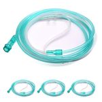 3 Pack Soft High Flow Oxygen Cannulas and Sensitive 7 Foot Tubes with Standard Connection | O2 Hose Accessories for Adults