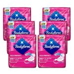 Body form 10 Ultra Sanitary Towels with Wings Pack of 6, 60 (10 x6 Packs) Perfume Free Period Pads, Normal Flow Cour-V Ultra (Pack of 6)