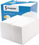 AH AMERICAN HOMESTEAD Disposable Paper Hand Towels for Bathroom - White Guest Napkins - Linen Like and Feel - Ideal for Wedding Reception or Dinner Party (450 Count - Quilted Soft - Large 15.5" x 12")