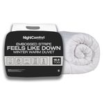 Night Comfort 16.5 Tog King Duvet Heavyweight Winter Warm Feels Like Down Hotel Collection Microfibre Soft Touch Satin Stripe Duvet