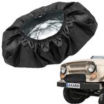 Winch Cover, 600D Black Oxford Heavy-Duty Fabric Machine Cover Waterproof Dust Proof Winch Protection Cover for 8000-12000 lbs Winch Indoor Outdoor Use