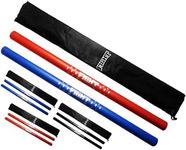 F.A.L. product Martial Arts Equipment Foam Padded Sticks with Carry Bag Case Set 2 Pieces (Blue & Red)