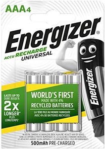 Energizer Rechargeable Batteries AAA, Recharge Universal, Pack Of 4, 635673