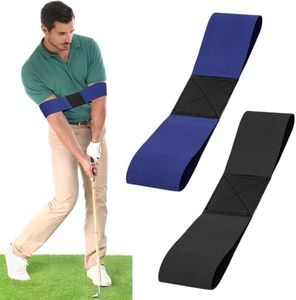 Youkly 2 Pack Golf Swing Training Aids, Golf Swing Trainer Posture Correction for Strength Grip, Golf Training Aid Practice Belt for Men Women Beginners Indoors Outdoors(Black,Blue)