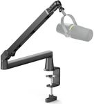 Aisryntek Microphone Boom Arm, Low Profile Mic Arm with 360° Rotation, Cable Management, Extended Riser, Mic Clip, Microphone Stand for Blue Yeti HyperX QuadCast Shure Elago
