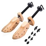 EST New Two Way Women Men Shoe Stretcher for Length and Width (One Pair Large 9-13), Wood, One Pair Large 9-13