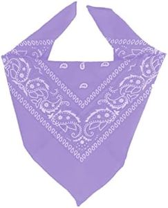 EUROXANTY Bandana 100% Algodón | Pañuelo para el Cuello, Cabeza, Muñeca | Diseño Único | Pañuelos para Moda y Deporte | Lila