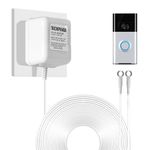 24V Doorbell Transformer, 500MA AC Adapter for All Ring Video Doorbell Versions, 18ft Doorbell Power Supply, Power Cable Compatible with Ring, Nest, Wyze, and Eufy Doorbells