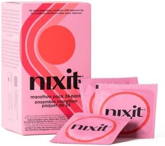 nixit Condoms | Ultra-Thin & Lubricated | No UTI Causing Chemical Irritants | Free from Toxins, Parabens, Spermicide, Glycerin & Fragrances | Vegan-Friendly Latex | 53mm Wide, 190mm Long (24 Count)