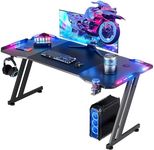 47 Inch Gaming Desk with LED Lights