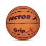 Vector X GRIPX Cellular 14 Panels Basketball Soft Rubber Material Professional Match Play | Indoor - Outdoor Play | Men, Women, Kids, Youth | Free Air Needle (Size : 5)|Color : Orange|Pack of 1