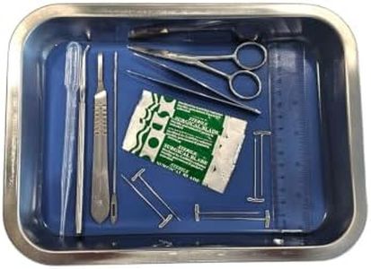 GSC International Dissection Kit 360-DS02-KT | Biology Dissection Kit with Stainless Steel Dissecting Pan | Self-Healing Plastisol Pad, Stainless Steel Tool Set | Anatomy Lab, Classroom Specimen Study