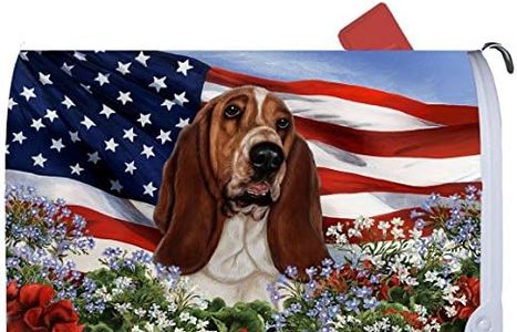 Best of Breed Basset Hound Patriotic I Dog Breed Mail Box Cover