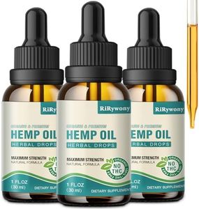 （3 Pack） Hemp Oil High Potency -Maximum Strength Organic Hemp Drops for aldult Natural Relax - Relief Good Mood- Hemp Oils Tincture with Vegan,Non-GMO,Grown and Made in USA (Natural)