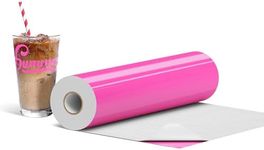 IROHTV Permanent Vinyl Pink Vinyl Roll, Compatible with Cricut-12 x 15FT Adhesive Vinyl for Cutting Machine, DIY for Customization, Durable on Smooth Surface