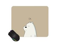 Gadgetshor Cute Mouse Pad - Printed Mousepad with Anti-Slip Rubber Base & Smooth Mouse Control for Laptop, Gaming, Notepad, Desktops (9 inch x 7.5 inch) (Ok Bear !!)