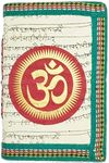 Purpledip Handmade Paper Journal 'Om, The Sound Of Vedas': Vintage Diary Notebook With Thread Closure (11489A)