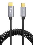 Cablecreation Coiled Usb C To Micro Usb Otg 480Mbps Type C To Micro Usb, Usb C To Usb Micro Cable For Smartphones, Tablets, Mp3 Players, Cameras, Ps4 Game Consoles (1.2M, Black)