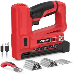 POPULO Electric Staple Gun 4 in 1 Cordless Stapler, 4V Rechargeable Band Nailer, Nail Gun Battery Powered with 2,000 Staples and Nails, Power Tacker Staple Gun for Wood, Upholstery, DIY