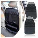 2PCS Car Seat Back Protector,Kick Mats Back Seat Protector for Kits & Adults,Universal Waterproof Stain Resistant Back of Car Seat Protector to Keep Car Truck SUV Van Clean(Insertion mounting)