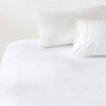 AmazonBasics Hypoallergenic Waterproof Fitted Mattress Protector Cover - King, 76"X80"+18”