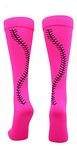 MadSportsStuff Softball Socks with Stitches - for Girls or Women - Knee High Length