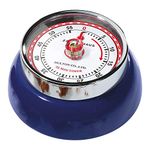 Zassenhaus Magnetic Retro 60 Minute Kitchen Timer, 2.75-Inch, Navy Blue