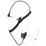 Pdflie Shoulder Mic Earpiece Small Right Left Ear Piece Surveillance 3.5mm Listen Only Headset Law Enforcement Receiver for Motorola Kenwood Baofeng UV5R APX 6000 7000 Police Radio Hand Microphone