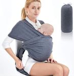 Baby Wrap Carrier,Breathable Infant Sling, Baby Carrier Wrap for Newborn to Toddler, Lightweight and Hands Free, Adjustable Carriers (Dark Gray)