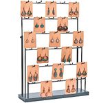 Lolalet Jewelry Display Stands for Selling, 30 Hooks Earring Holder Rack with Wood Base, 6 Tiers Necklace Display Stand, Jewellery Displays for Vendors Craft Shows Keychains -Black