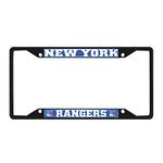 FANMATS 31387 New York Rangers Metal License Plate Frame Black Finish