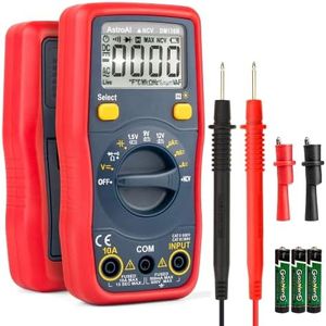 AstroAI Digital Multimeter, Voltmeter 1.5v/9v/12v Battery Voltage Tester Auto-Ranging/Ohmmeter/DMM with Non-Contact Voltage Function, Accurately Measures Voltage Current Amp Resistance Capacitance