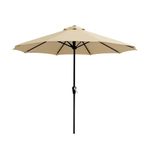 7 star DECOR 9ft Centre Pole Garden Umbrella without Base – Waterproof UV-Proof Outdoor Umbrella for Balcony, Terrace, Lawn (Khaki, Large)