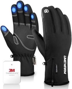 UMEWARM -10℉ Winter Gloves for Cold Weather Made with 3M Insulation, 5-Layer Fabric Snow Ski Gloves Women Men, Windproof & Waterproof Gloves for Men, 10 Touchscreen Fingers Thermal Gloves