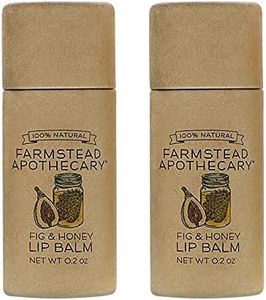 Farmstead Apothecary 100% Natural Lip Balm with Organic Beeswax, Organic Shea Butter & Organic Coconut Oil, Fig & Honey 0.2oz (Pack of 2)